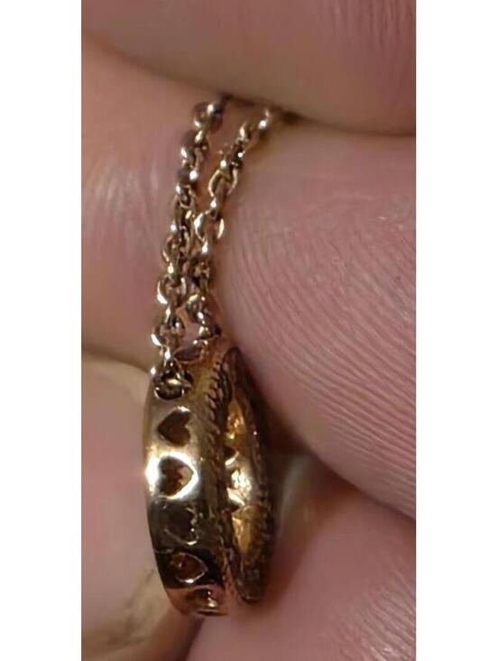 Pandora Ale Mei Rose Gold Plated 925 Circle Pendant Necklace with Clear Crystals - Picture 4 of 7